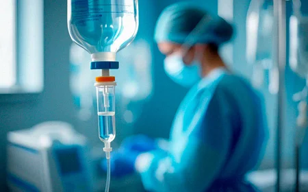 Капельница на фоне врача